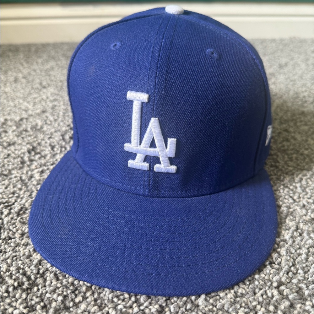 New Era Blue and White 59FIFTY Fitted Cap